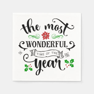 Die wunderbarste Zeit des Jahres Weihnachten   Serviette