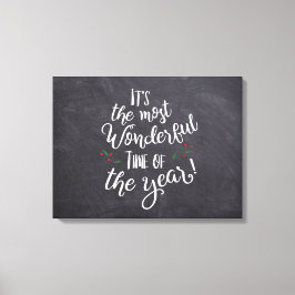 Die wunderbarste Zeit des Jahres Weihnachts Zitat Leinwanddruck