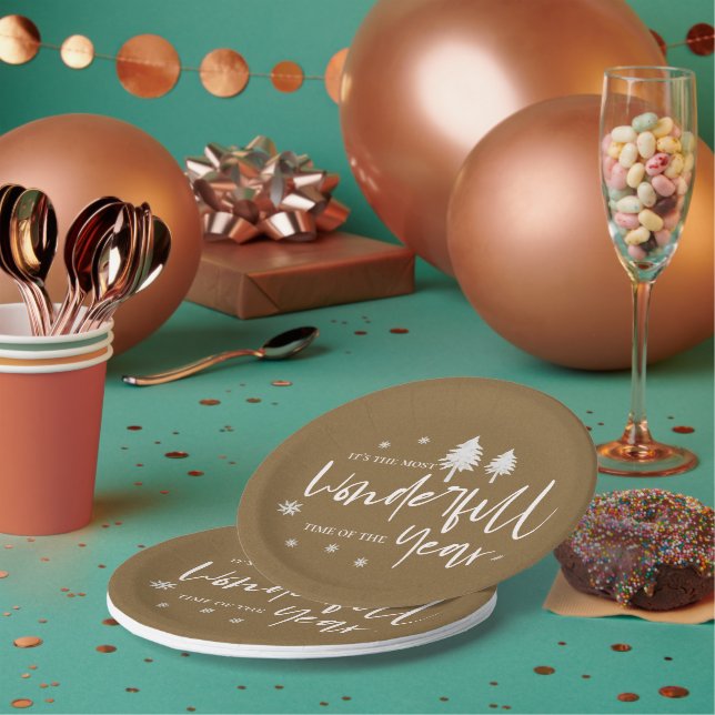 Die wunderbarste Zeit des Weihnachtsjahres Party Pappteller (Multi)