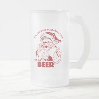 Die wunderbarste Zeit für ein Bier Mattglas Bierglas