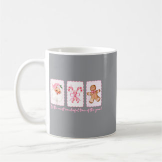 Die wunderbarste Zeit Pink Santa Coquette Schleife Kaffeetasse