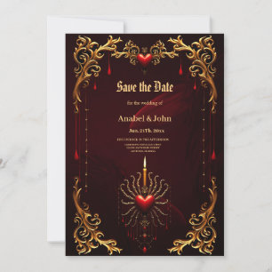 Die wunderschöne Kunst der gotischen Eleganz. Save The Date