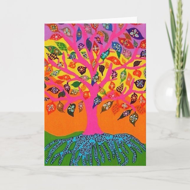 Die Wurzel des Wissens-Baums des Lebens - Karte (Vorderseite)