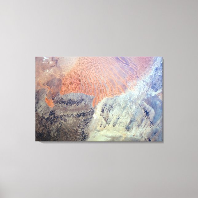 Die Wüste der Sahara in Algerien, Nordafrika. Leinwanddruck (Vorderseite)