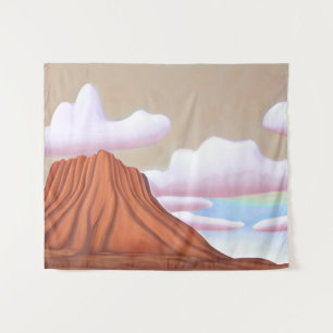 Die Wüste im Südwesten und die Minimalistische Kun Wandteppich