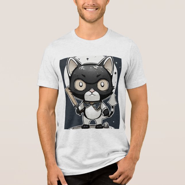 Die Wutkatze Tri-Blend Shirt (Vorderseite)