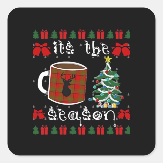 Die X-Max-Saison für Weihnachten Quadratischer Aufkleber (Vorderseite)