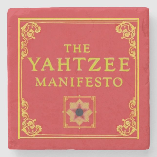 Die Yahtzee-Manifesto-Untersetzer Steinuntersetzer (Vorderseite)