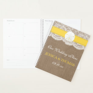 Die Yellow Sand Dollar Beach Hochzeitskollektion Planer