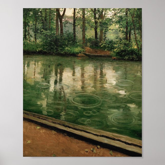 Die Yerres Rain Gustave Caillebotte Poster (Vorne)