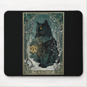 Die Yule-Katze Tarotkarte Weihnachten Mousepad