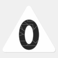 Die Zahl Null (0) in schwarz