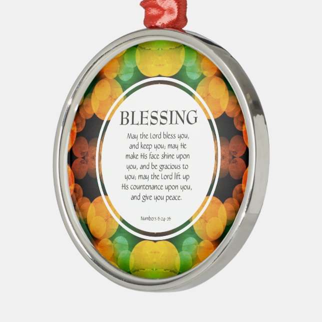 Die Zahlen 6:24-26 KÖNNEN IHNEN DEN HERRLICHEN SCH Ornament Aus Metall (Links)