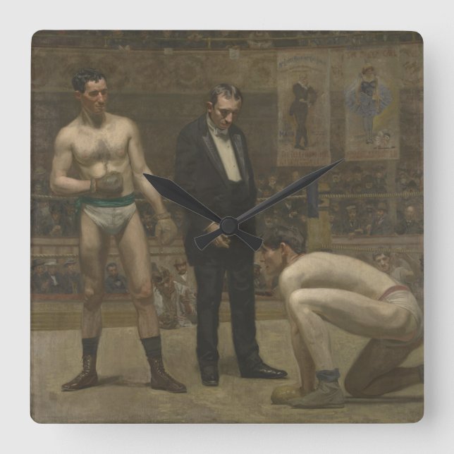 Die Zählung Quadratische Wanduhr (Vorderseite)