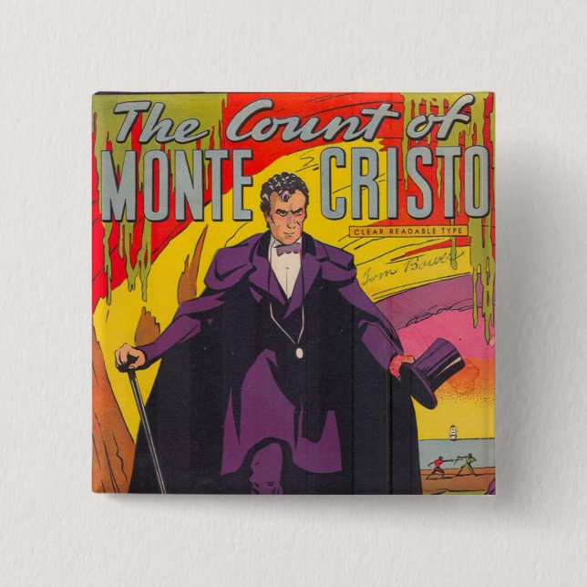 Die Zählung von Monty Cristo Comic Button (Vorderseite)