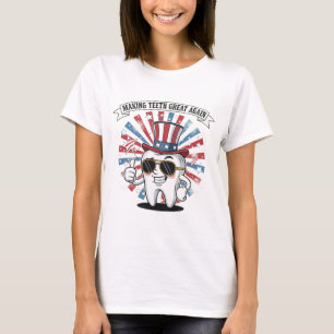 Die Zähne wieder groß 4. Juli Amerika USA T-Shirt