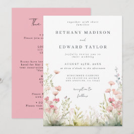 Die zarte Blüte in einer Hochzeitsfeier Einladung