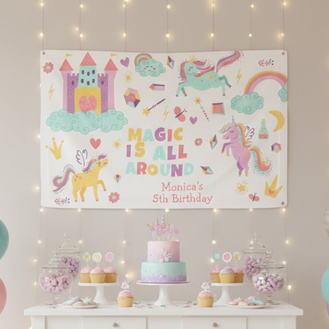 Die Zauberei Pastel Unicorn ist rund um den Geburt Banner (Von Creator hochgeladen)