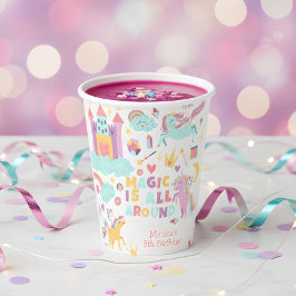 Die Zauberei Pastel Unicorn ist rund um den Geburt Pappbecher