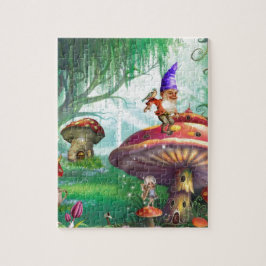 Die zauberhaften Gnome Pilze Blumengärten Puzzle
