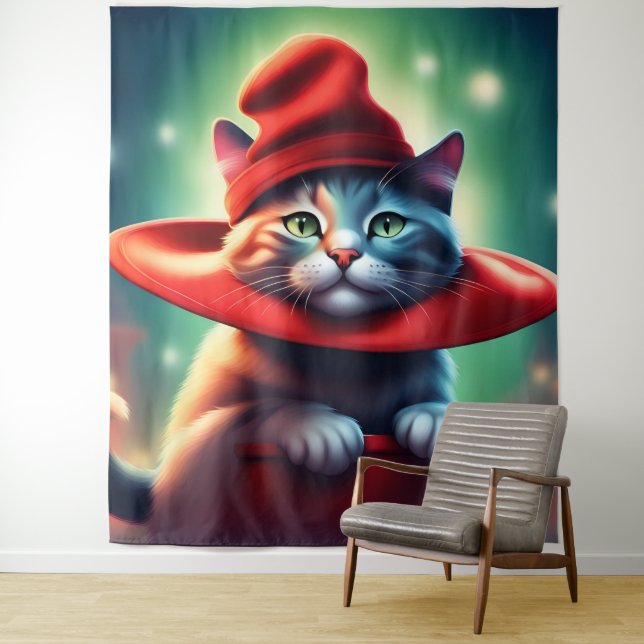 die Zauberkatze Wandteppich (Beispiel)