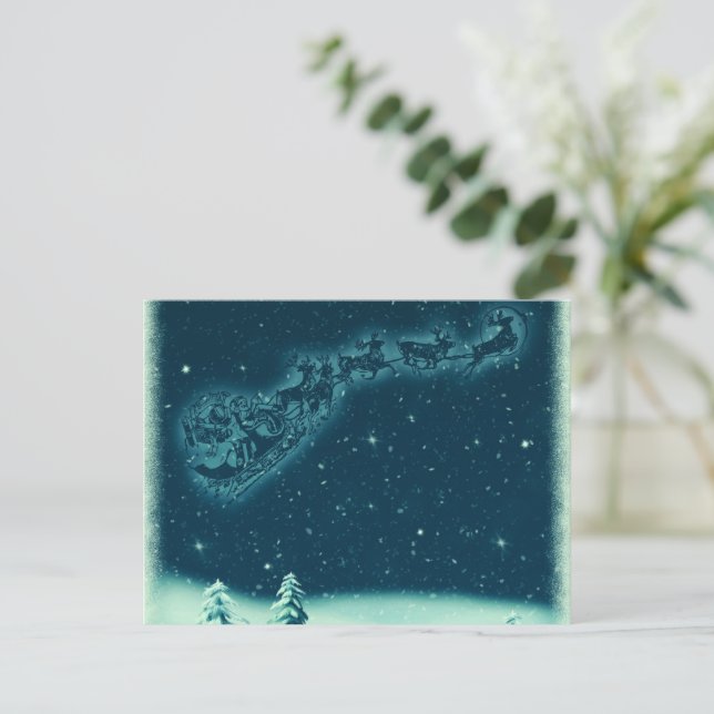 Die Zauberreise-Postkarte Feiertagspostkarte (Stehend Vorderseite)