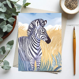 Die Zebra | Safari Postkarte