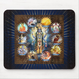 Die zehn Avatare von Vishnu - Mousepad