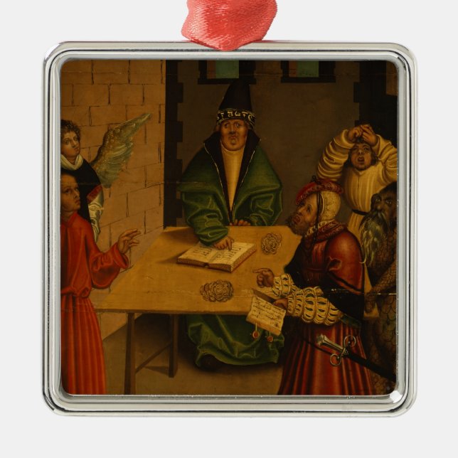 Die zehn Gebote, 1516 Silbernes Ornament (Vorne)