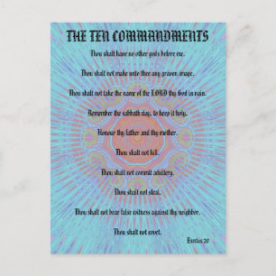 Die zehn Gebote "Äußerungen" Postkarte