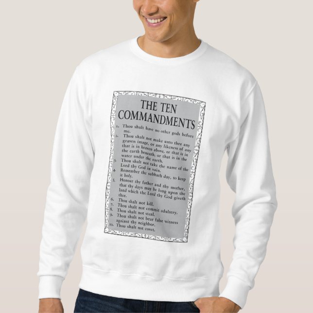 Die Zehn Gebote Bibel der Menschen Sweatshirt (Vorderseite)
