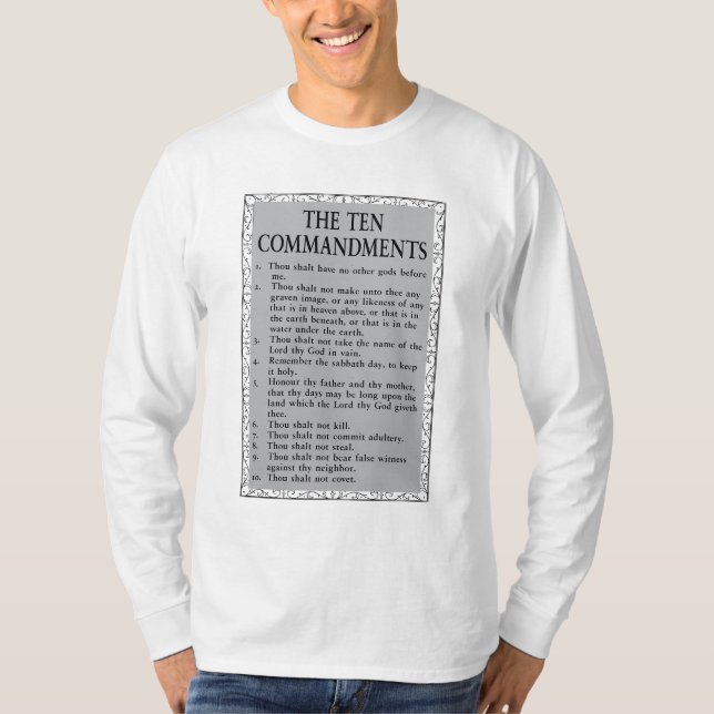 Die zehn Gebote Bibel Mens Long Sleeve T-Shirt (Vorderseite)