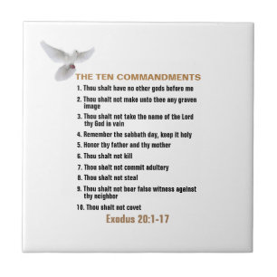Die zehn Gebote Fliese