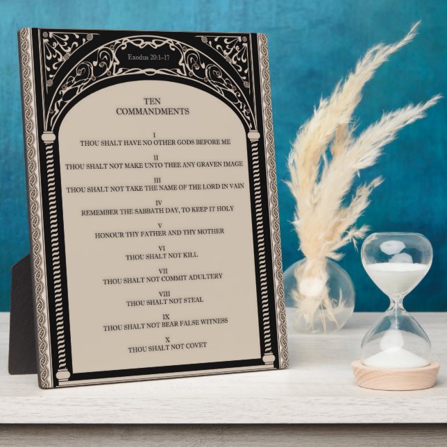 Die zehn Gebote Fotoplatte (Seite)