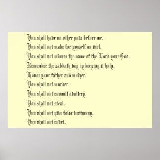 Die zehn Gebote Poster