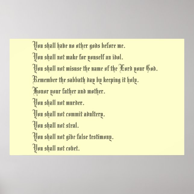 Die zehn Gebote Poster (Vorne)