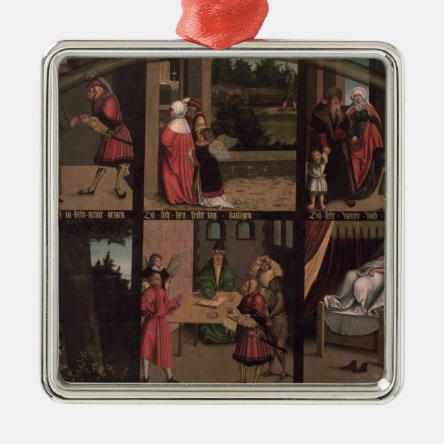 Die zehn Gebote Silbernes Ornament (Vorne)