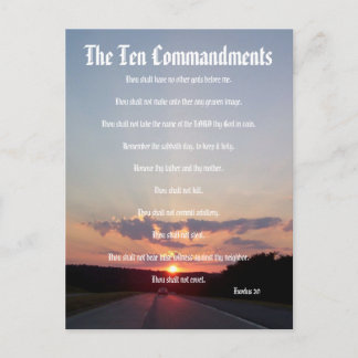 Die zehn Gebote - Sunset #3 Postkarte