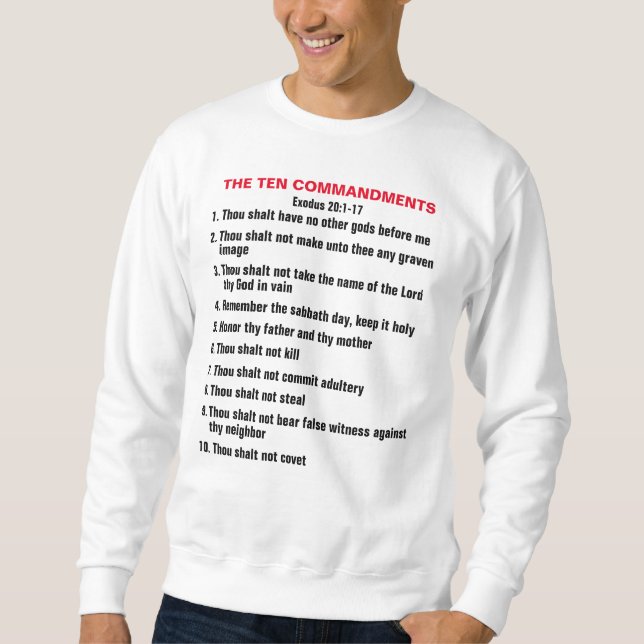 Die zehn Gebote Sweatshirt (Vorderseite)