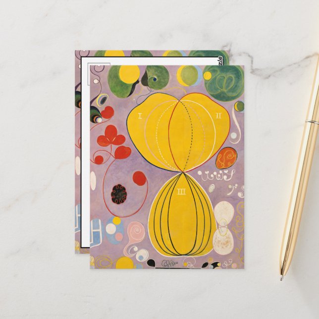 Die zehn größten, Gruppe IV, Nr. 7 von Hilma af Kl Postkarte (Vorderseite/Rückseite Beispiel)