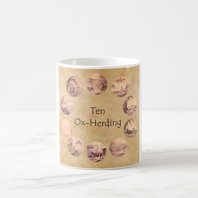 Die zehn Oxherding Bilder Tasse (Mittel)