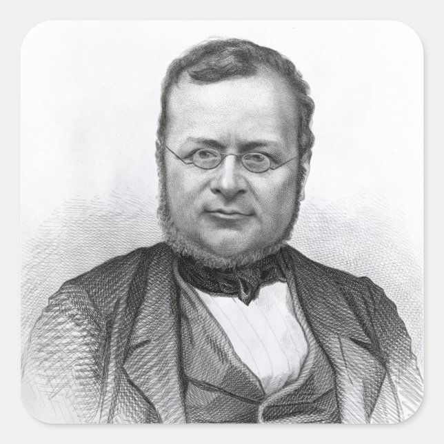 Die Zeichnend Porträts von herausragenden Persönli Quadratischer Aufkleber (Vorderseite)