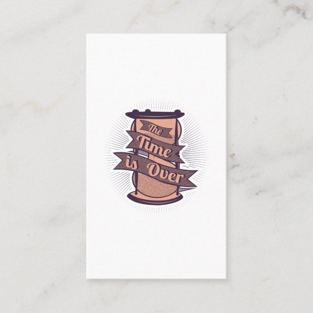 die Zeit abgelaufen ist Visitenkarte (Vorderseite)