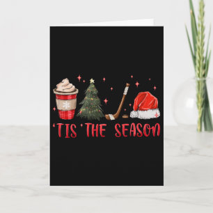 Die Zeit Der Hockey-Kaffee-Weihnachtsbaum Eishocke Karte