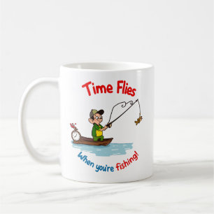 Die Zeit Fliegt Beim Angeln Kaffeetasse