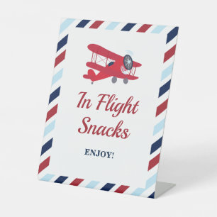 Die Zeit Fliegt Flugzeug Geburtstag Im Flug Snacks Sockelschild
