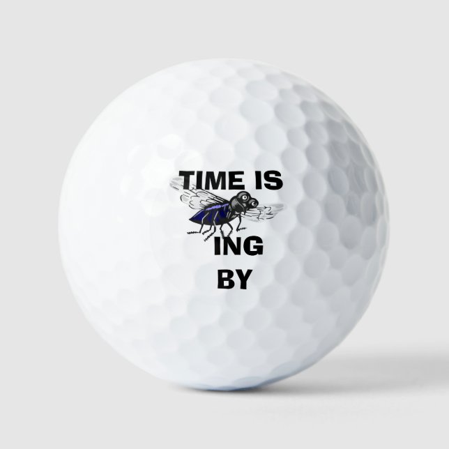 DIE ZEIT FLIEGT VORBEI-GOLFBÄLLE GOLFBALL (Vorderseite)