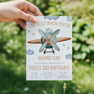 Die Zeit fliegt, wenn man zum Geburtstag Spaß im F Einladung