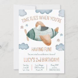 Die Zeit fliegt, wenn man zum Geburtstag Spaß im F Einladung