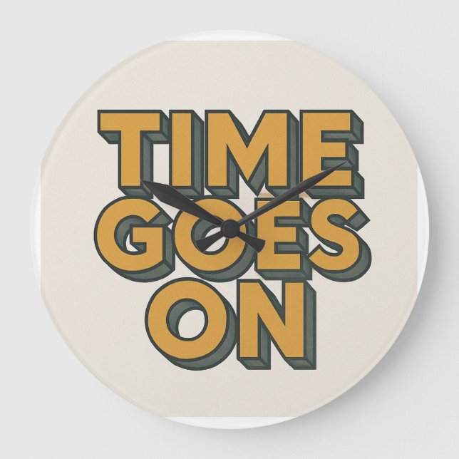 Die Zeit geht an der Wall-Clock, 10" Runde Große Wanduhr (Vorderseite)